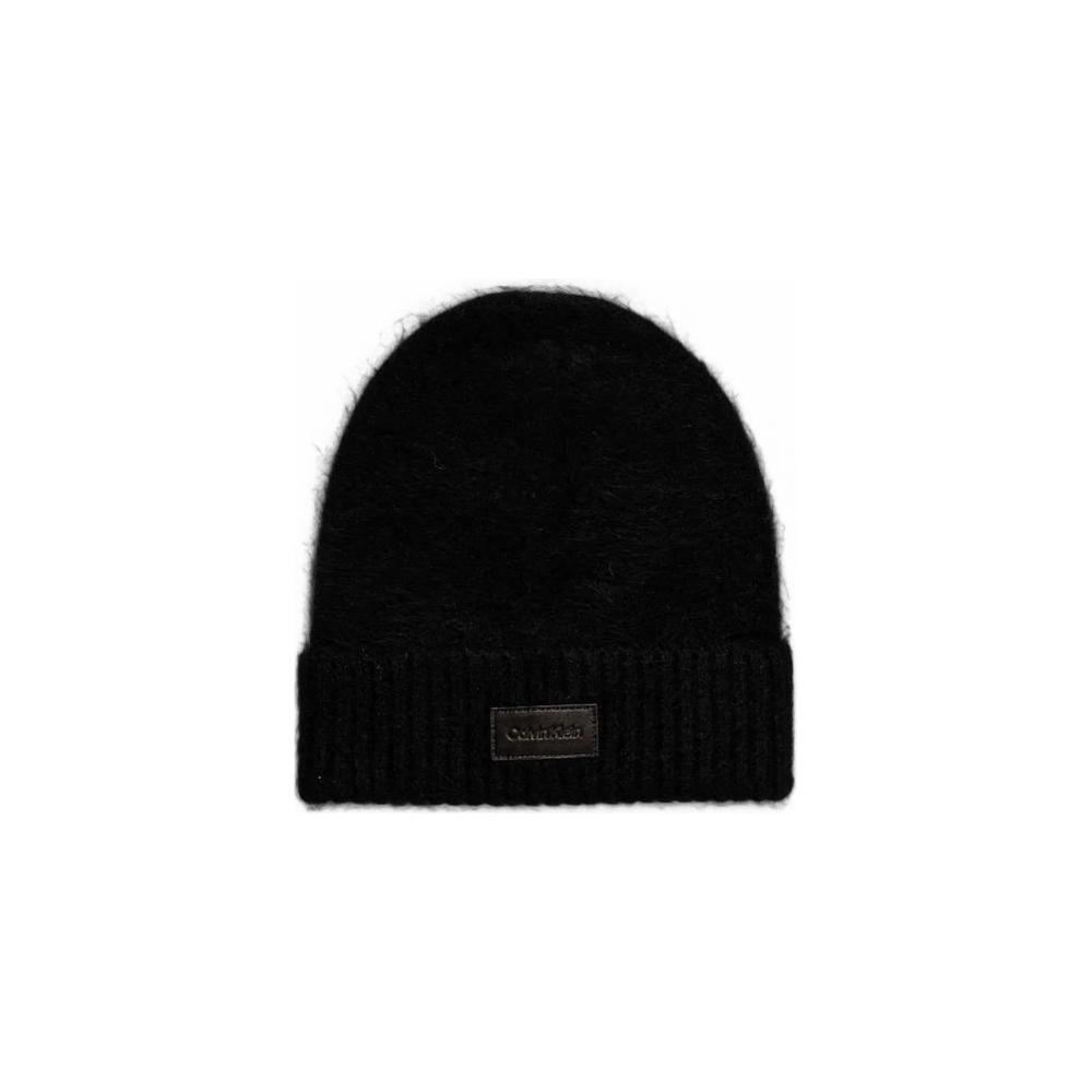 Calvin Klein Black Alpaca Leather Caps Baseball Hat