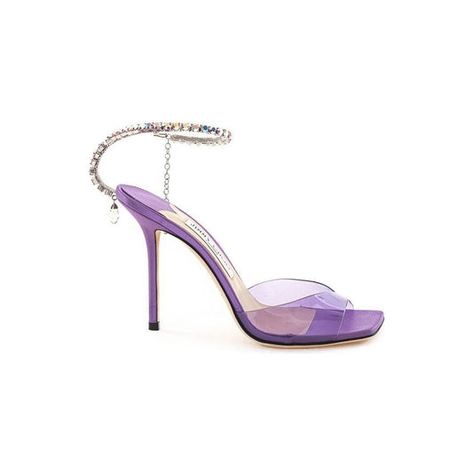 Jimmy Choo Purple Raso Sandal Jimmy Choo Light Gray