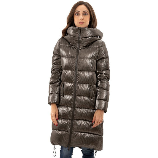 Herno Silver Viscose Jackets & Coat Herno Dark Slate Gray