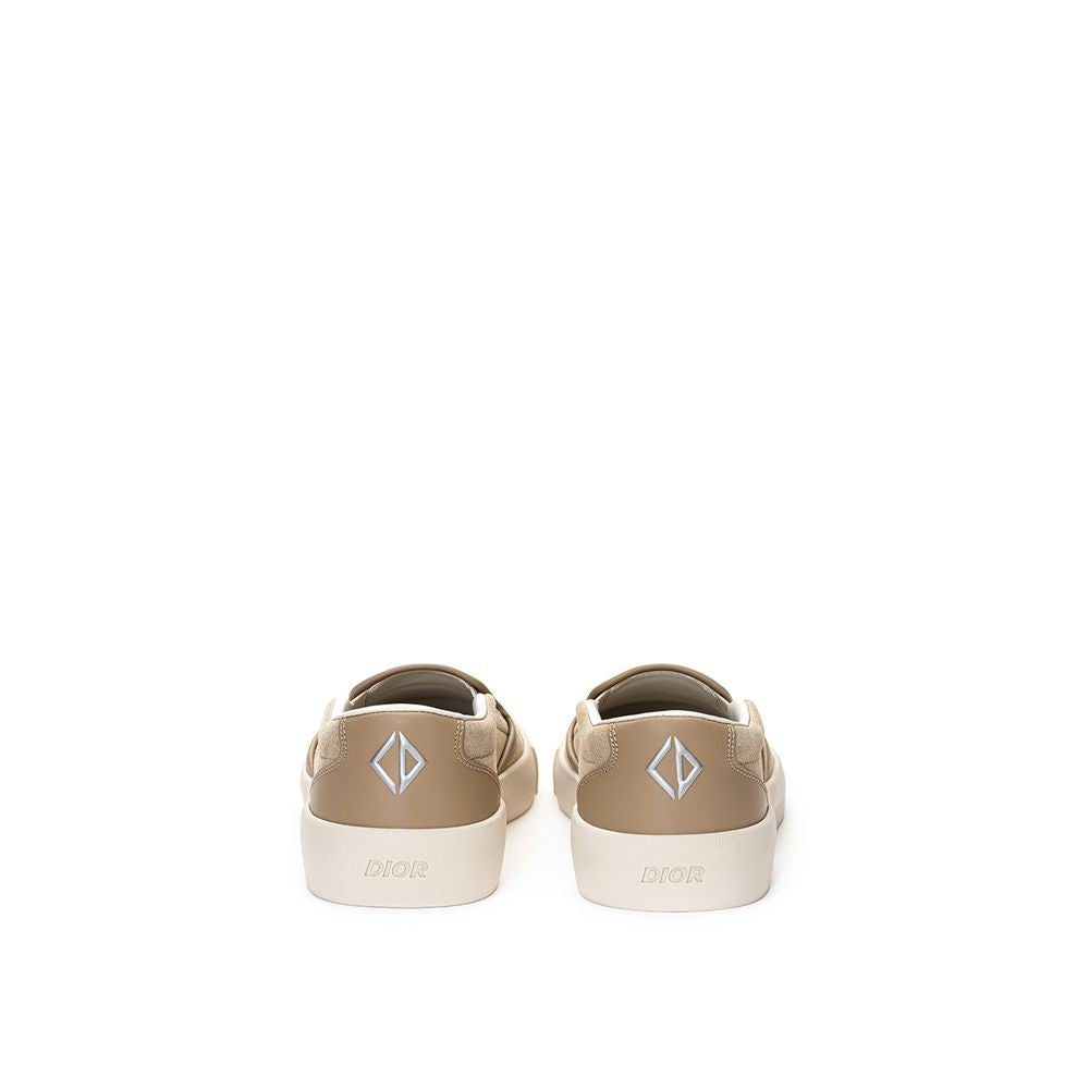 Dior Beige Leather Slip-On Loafers 1728,67397976224,Beige,Dior,EU39.5/US6.5,EU39/US6,Loafers - Shoes,Men,Men - Shoes,New with tags,Shoes,Slip-On Loafers - Loafers - Shoes,Sneakers - Men - Shoes