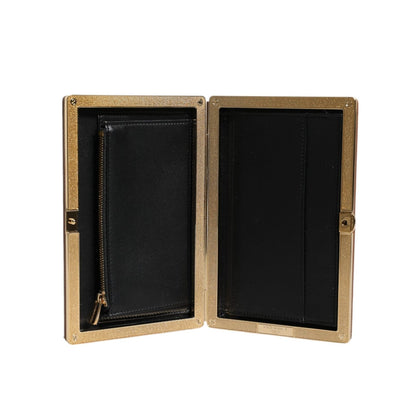 Dolce & Gabbana Brown Leather Clutch Evening Crossbody Bag