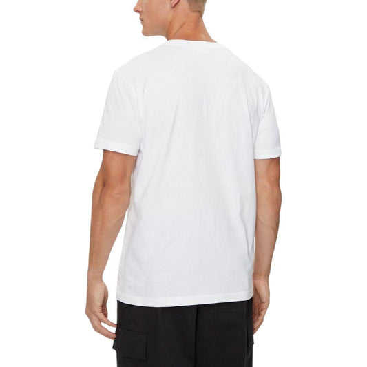 Calvin Klein Jeans White Recycled Cotton T-Shirt Calvin Klein Jeans Light Gray