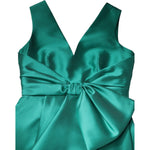 Alberta Ferretti Green Satin Polyester Sleeveless V-neck Layered Dress DR281357-42