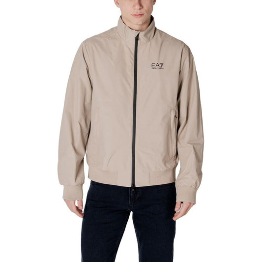 EA7 Emporio Armani Beige Polyamide Jacket EA7 Emporio Armani Gray