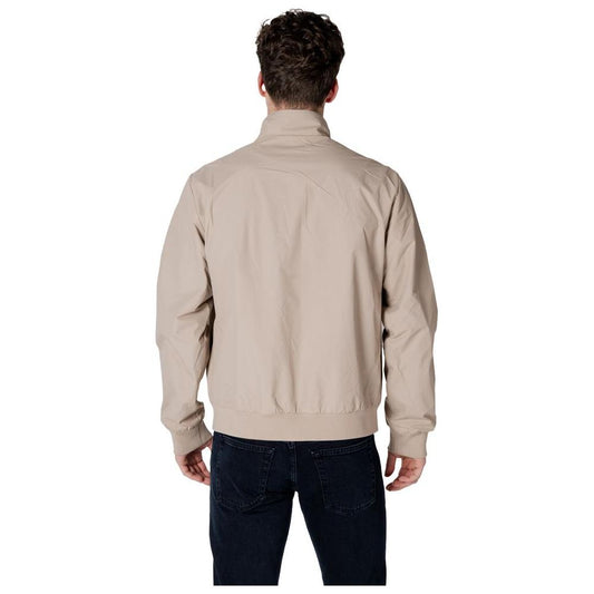EA7 Emporio Armani Beige Polyamide Jacket EA7 Emporio Armani Gray