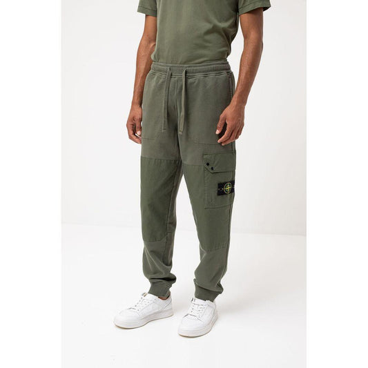 Stone Island Green Cotton Men Trouser ST-14714-S