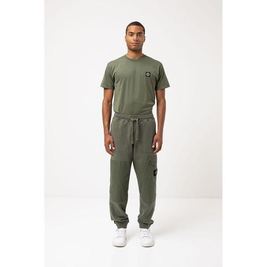 Stone Island Green Cotton Men Trouser ST-14714-S