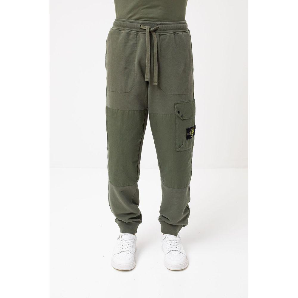 Stone Island Green Cotton Men Trouser ST-14714-S