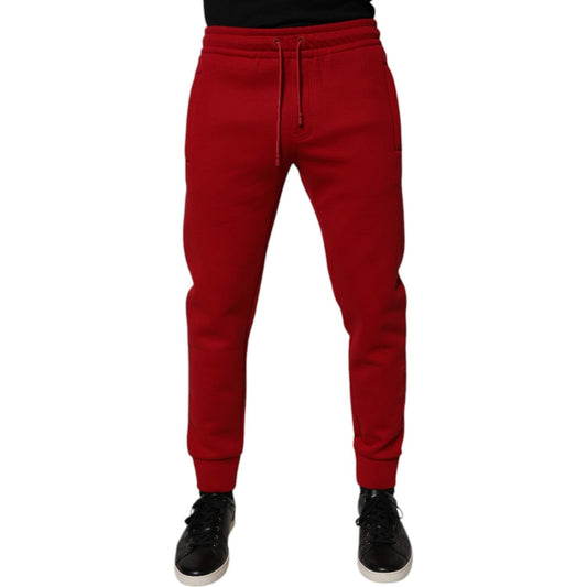 Dolce & Gabbana Red Cotton Jogger Jogging Pants PAN75365-44