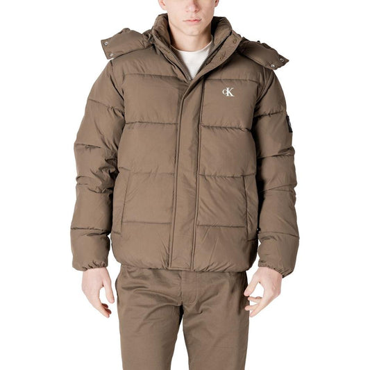 Calvin Klein Jeans Gray Polyamide Jacket Calvin Klein Jeans Dim Gray
