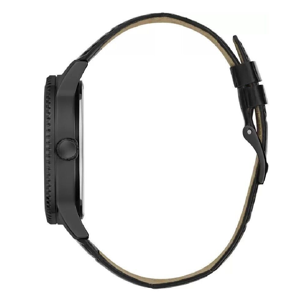 Guess Black Leather Dress Watch