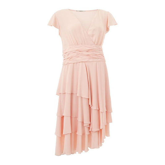 Lardini Elegant Pink Acetate Dress Lardini Peach Puff