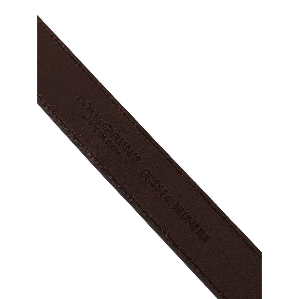 Dolce & Gabbana Brown Calfskin Regular Belt