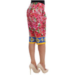 Dolce & Gabbana Multicolor Floral Knee Capris Shorts Pants