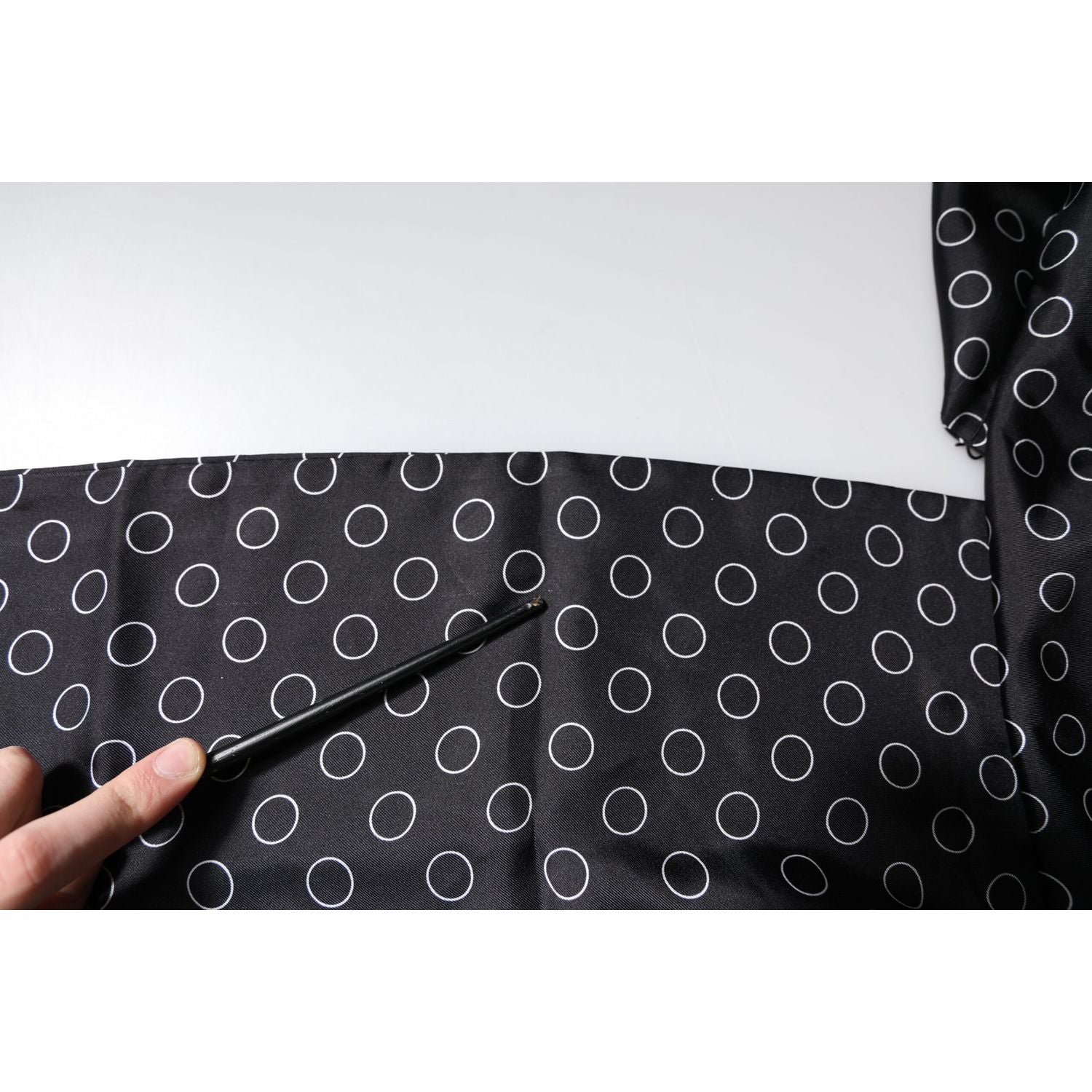 Dolce & Gabbana Black Circles Silk Fringes Shawl Wrap Scarf