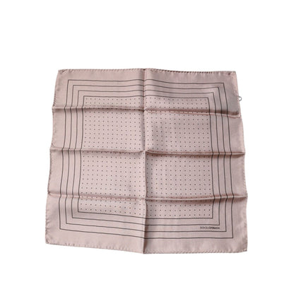 Dolce & Gabbana Pink Polka Dots Square Handkerchief Scarf