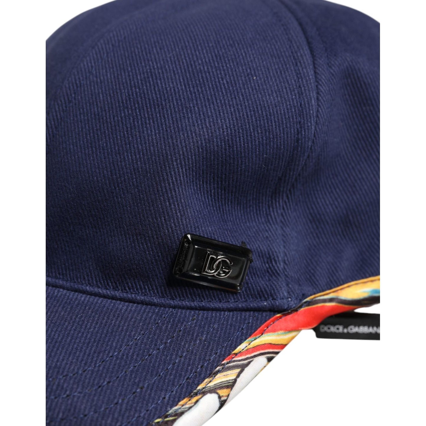 Dolce & Gabbana Blue Cotton 6 Panels Baseball Cap