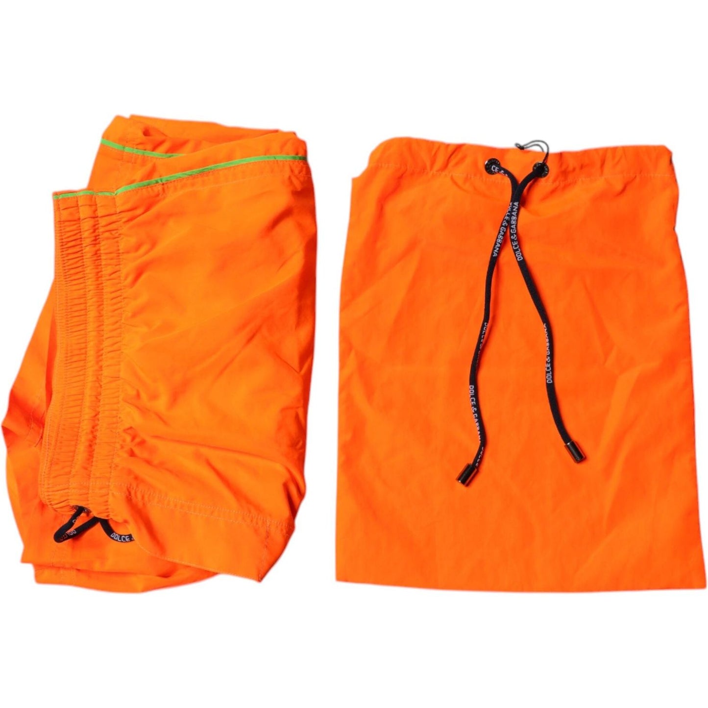 Dolce & Gabbana Orange Polyester Beachwear Shorts 2Pc Swimwear BIK1907-6
