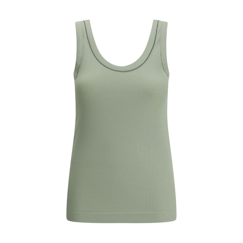 Brunello Cucinelli Ribbed Top BR-MG902FP100C9738-XXS