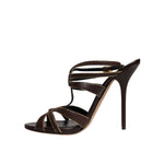Dolce & Gabbana Bordeaux Ankle Strap Heels Sandals Shoes