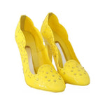 Dolce & Gabbana Yellow Crystal Heels CINDERELLA Shoes LA4345-37.5