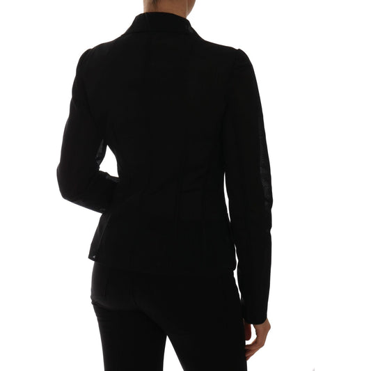 Dolce & Gabbana Semi-Transparent Darkgreen Nylon Blazer Dolce & Gabbana Black