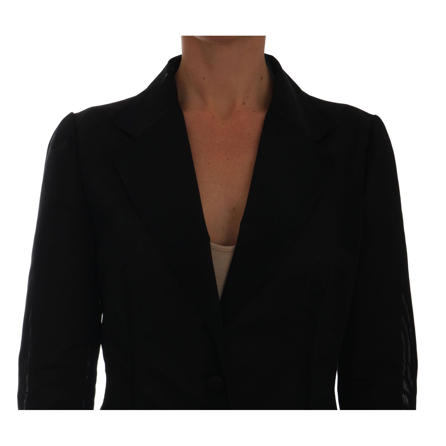 Dolce & Gabbana Black Nylon Net Blazer Jacket