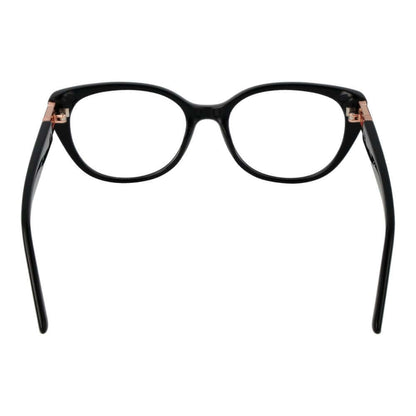 Guess Black Plastic Glasses (Frames) - Women's full-rim cat eye style with plastic demo lenses, black color, includes branded case.