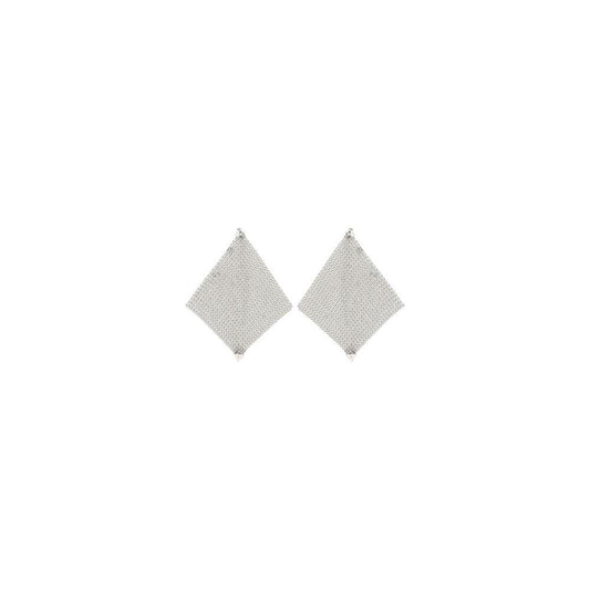 Rabanne Pixel Chainmail Earrings Rabanne Light Gray