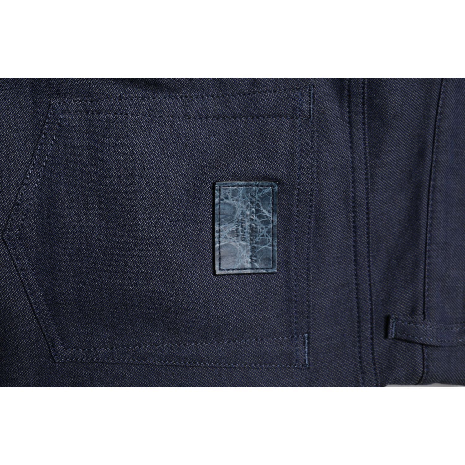 Dolce & Gabbana Dark Blue Cotton Stretch Skinny Denim Jeans