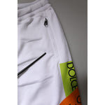 Dolce & Gabbana White Logo Tape Jogger Cotton Sweatpants Pants PAN76051-44