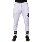 Dolce & Gabbana White Logo Patch Men Skinny Sweatpants Pants PAN76133-46