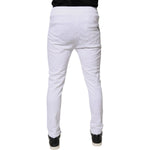 Dolce & Gabbana White Logo Patch Men Skinny Sweatpants Pants PAN76133-46