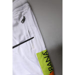Dolce & Gabbana White Logo Tape Jogger Cotton Sweatpants Pants PAN76134-50
