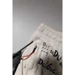 Dolce & Gabbana White Logo Print Men Skinny Sweatpants Pants PAN76135-46