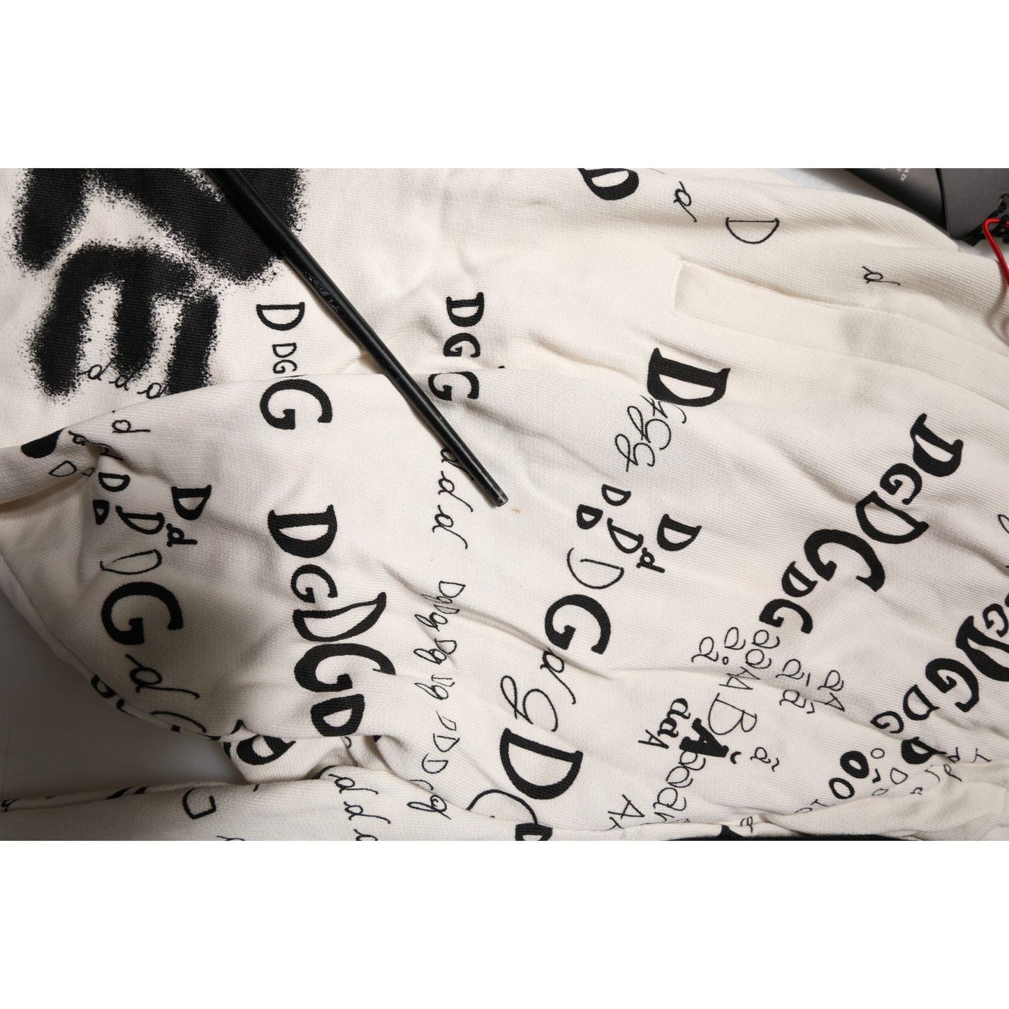 Dolce & Gabbana White Logo Print Men Skinny Sweatpants Pants PAN76135-46