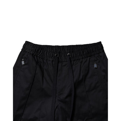 Dolce & Gabbana Dark Blue Cotton Men Jogger Sweatpants Pants