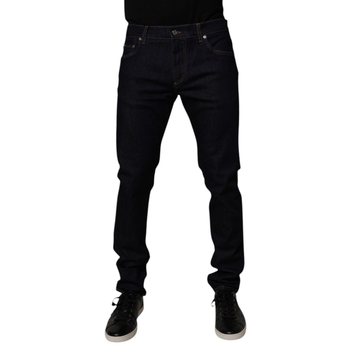 Dolce & Gabbana Black Cotton Stretch Men Skinny Denim Jeans