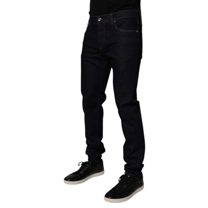 Dolce & Gabbana Black Cotton Stretch Men Skinny Denim Jeans
