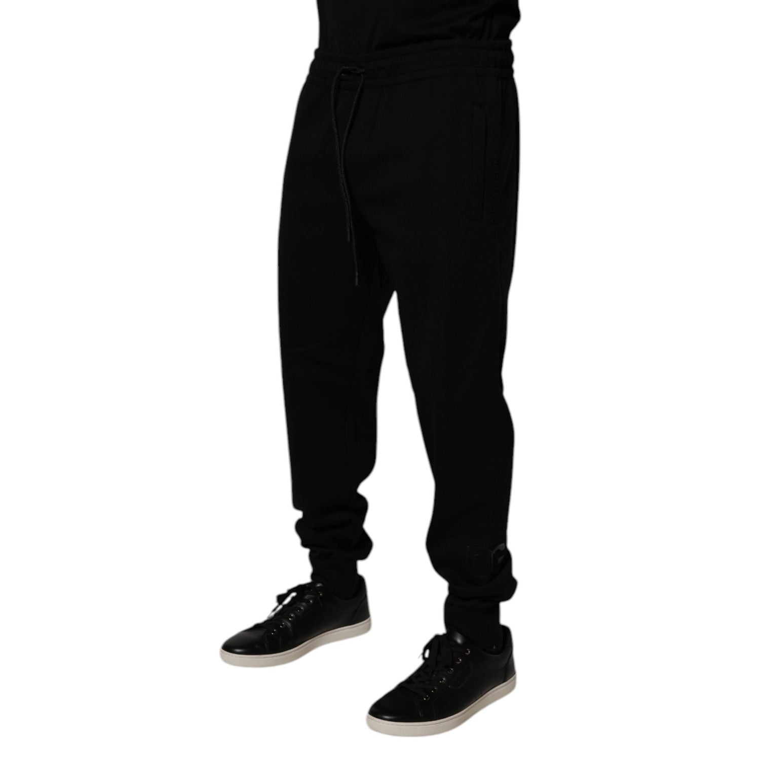 Dolce & Gabbana Black Cotton Blend Jogger Sweatpants Pants