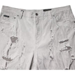 Dolce & Gabbana Light Gray Tattered Men Denim Bermuda Shorts PAN76177-52