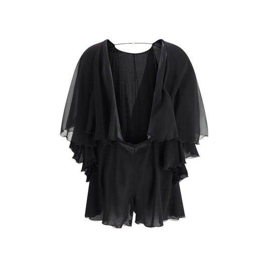 Saint Laurent Silk crepe Playsuit SA-817868Y115W1000-IT36 | XS
