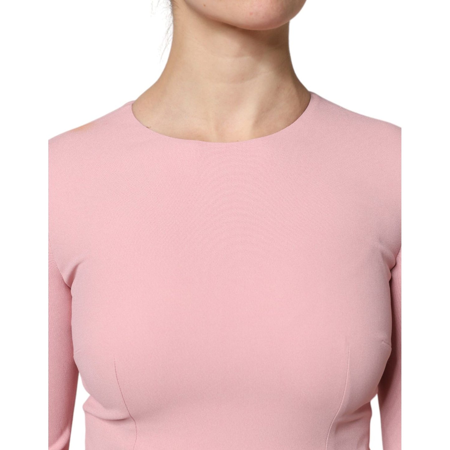 Dolce & Gabbana Pink A-line Flare Viscose 3/4 Sleeves Dress