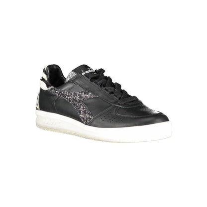 Diadora Black Leather Women Sneaker