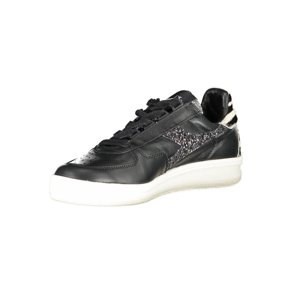 Diadora Black Leather Women Sneaker