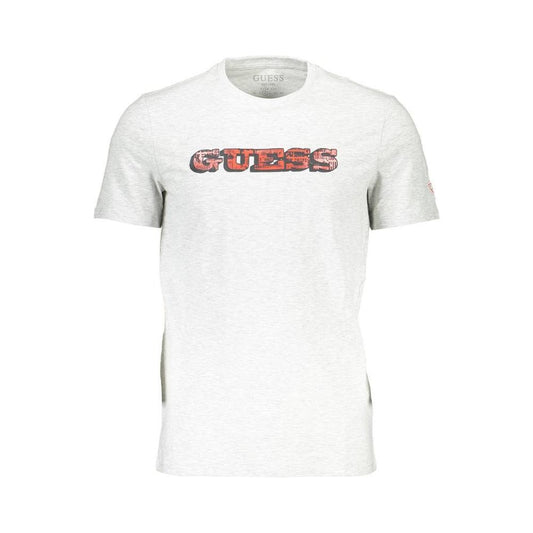 Guess Jeans Gray Cotton Men T-Shirt GU-1537-XXL
