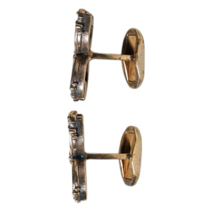 Dolce & Gabbana Gold Tone 925 Sterling Silver DG Logo Accessory Cufflink