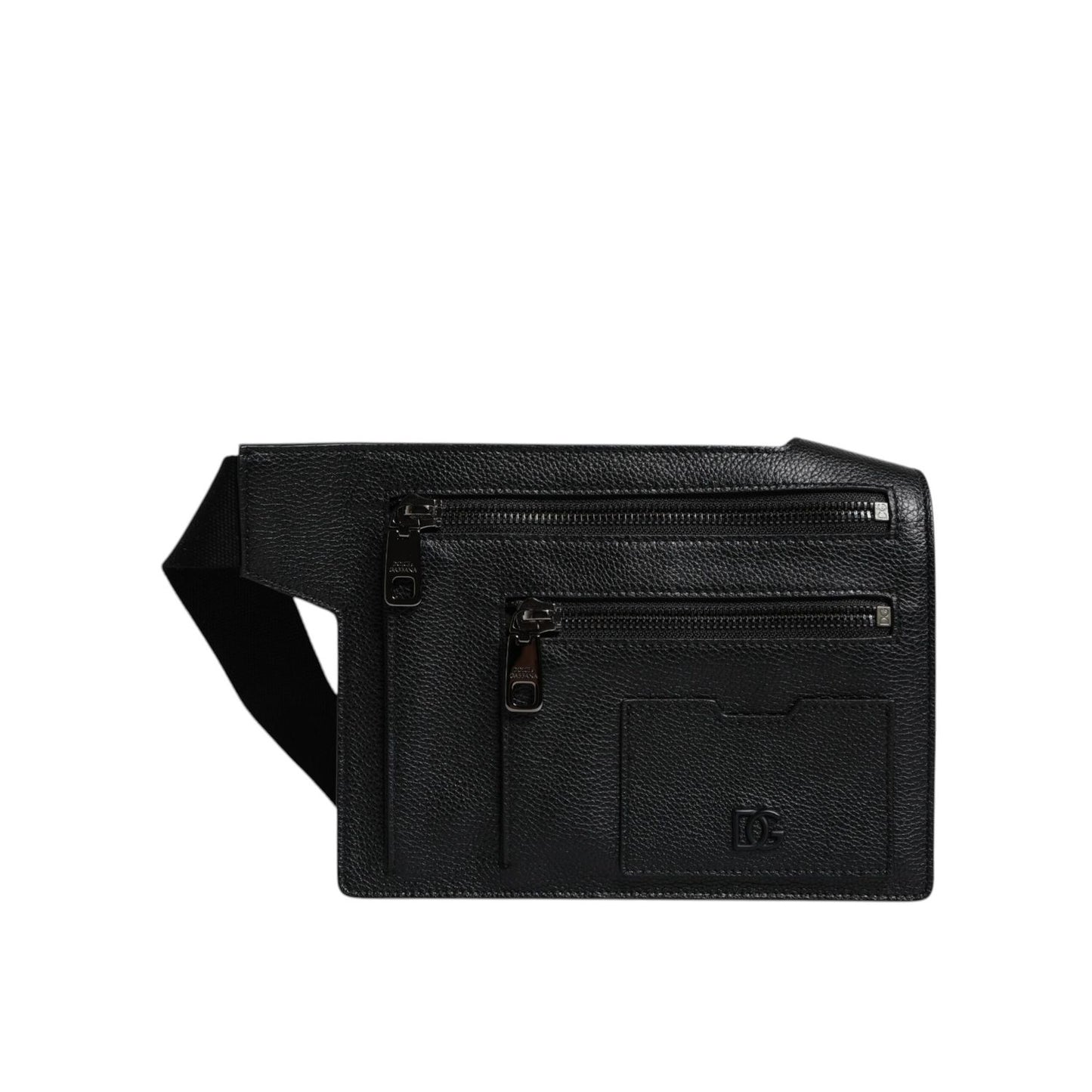 Dolce & Gabbana Black Calfskin Leather Messenger Crossbody Bag