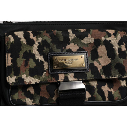 Dolce & Gabbana Multicolor Leopard Jacquard Crossbody Bag