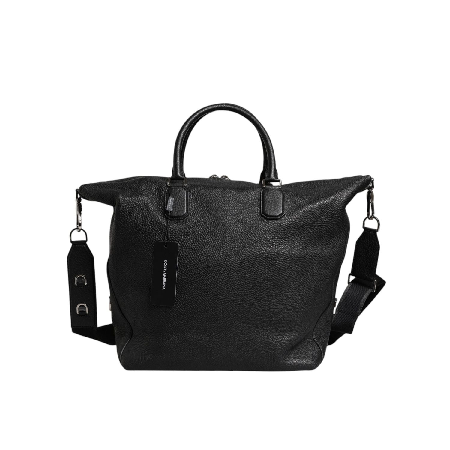 Front view with bag zipped and handles upright.